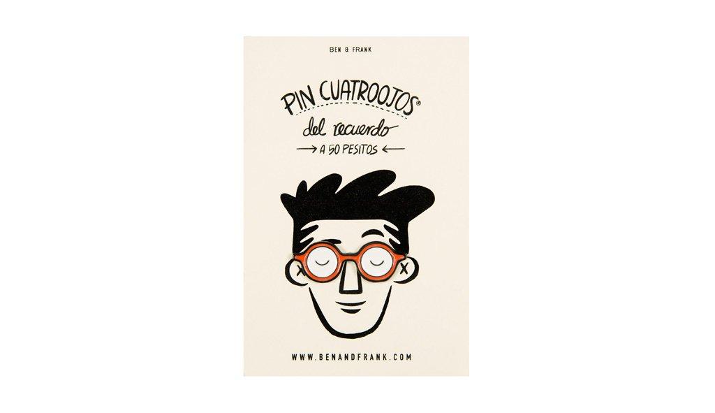 Pin #Cuatroojos Rojo
